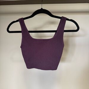 Aritzia sculpt knit square neck top - size xxs